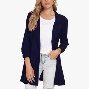 Women's Navy Blue Open Blazer Size S